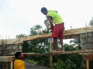 Bauarbeiten am Anbau vom Chathura-Kinderheim 