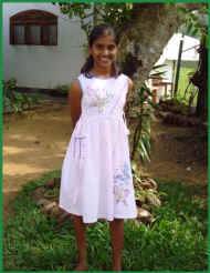 Damayanthi im Chathura-Kinderheim in Sri Lanka 