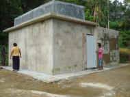 Bauarbeiten fuer den neuen Sanitaerbereich des Chathura-Kinderheims