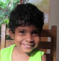 Shalika - fuenf Jahre alt - im Chathura-Kinderheim in Sri Lanka 