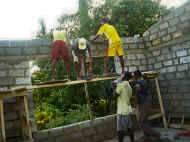 Bauarbeiten am Anbau vom Chathura-Kinderheim 