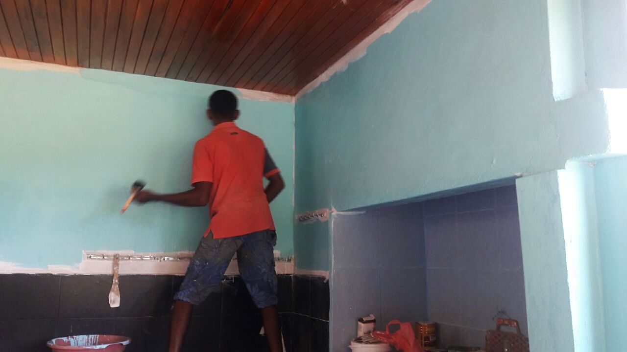 Renovierungsarbeiten im Chathura-Kinderheim