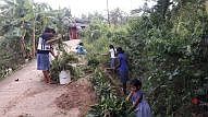 Gartenarbeit am Chathura-Kinderheim