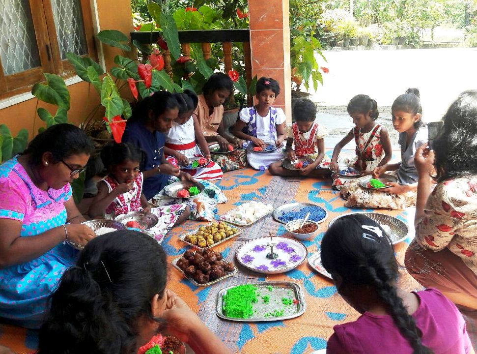 Feier des srilankischen Neujahrsfestes im April