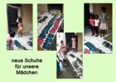 neue Schuhe für die Mädchen im ChathuraKinderheim