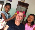 Jutta Hornung beim Besuch im Chathura-Kinderheim
