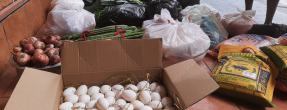 Lebensmittel-Wocheneinkauf für das Chathura-Kinderheim