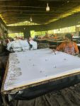 Besuch in einer Batikfabrik in Sri Lanka