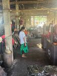 Besuch in einer Batikfabrik in Sri Lanka