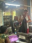 Besuch in einer Batikfabrik in Sri Lanka