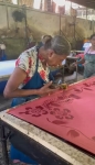 Besuch in einer Batikfabrik in Sri Lanka