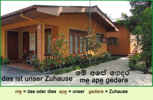 das ist unser Zuhause - auf Singhalesisch