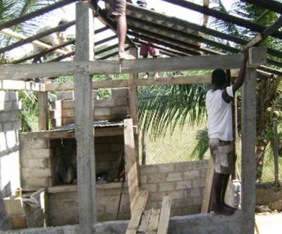 der neue Kuechenanbau im Chathura-Kinderheim in Sri Lanka