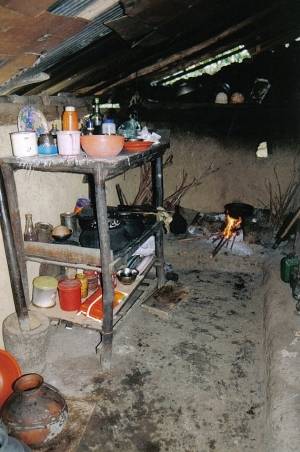 Kücheneinrichtung in einer Hütte
